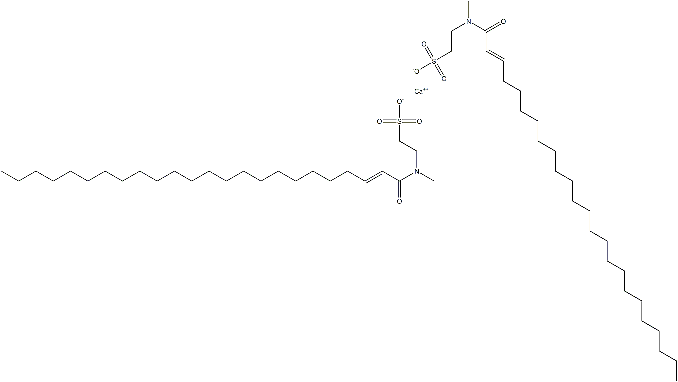 Bis[N-(1-oxo-2-tetracosen-1-yl)-N-methyltaurine]calcium salt Struktur