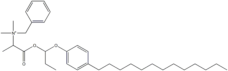 N,N-Dimethyl-N-benzyl-N-[1-[[1-(4-tridecylphenyloxy)propyl]oxycarbonyl]ethyl]aminium Struktur