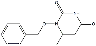 5,6-Dihydro-1-benzyloxy-6-methyl-2,4(1H,3H)-pyrimidinedione Struktur