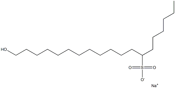 19-Hydroxynonadecane-7-sulfonic acid sodium salt Struktur