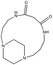 9,12-Ethano-1,5,9,12-tetraazacyclopentadecane-2,4-dione Struktur