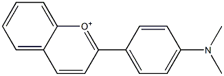 2-[4-(Dimethylamino)phenyl]chromenylium Struktur