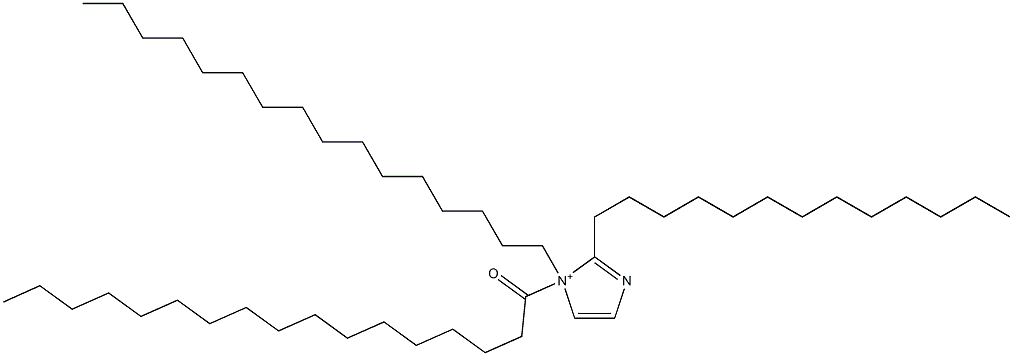 1-Hexadecyl-1-heptadecanoyl-2-tridecyl-1H-imidazol-1-ium Struktur