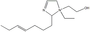 1-Ethyl-2-(4-heptenyl)-1-(2-hydroxyethyl)-3-imidazoline-1-ium Struktur