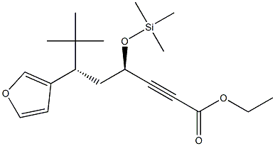 (4R,6S)-4-(Trimethylsiloxy)-6-(3-furanyl)-7,7-dimethyl-2-octynoic acid ethyl ester Struktur