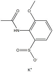 2-(Acetylamino)-3-methoxybenzenesulfinic acid potassium salt Struktur