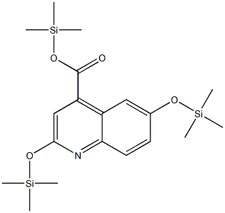 2,6-Di(trimethylsilyloxy)-4-quinolinecarboxylic acid trimethylsilyl ester Struktur