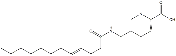 N6-(4-Dodecenoyl)-N2,N2-dimethyllysine Struktur