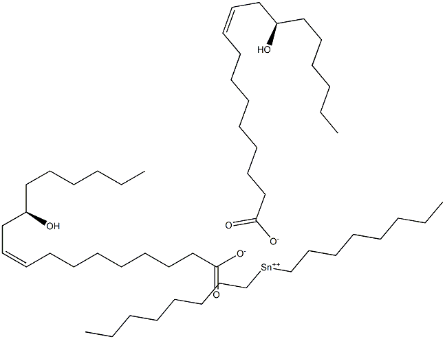 Diricinoleic acid dioctyltin(IV) salt Struktur