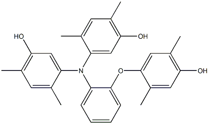 N,N-Bis(5-hydroxy-2,4-dimethylphenyl)-2-(4-hydroxy-2,5-dimethylphenoxy)benzenamine Struktur