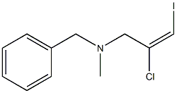 (E)-N-Benzyl-2-chloro-3-iodo-N-methyl-2-propen-1-amine Struktur