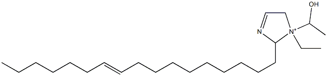 1-Ethyl-2-(10-heptadecenyl)-1-(1-hydroxyethyl)-3-imidazoline-1-ium Struktur