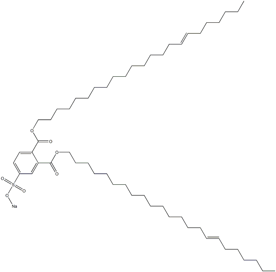 4-(Sodiosulfo)phthalic acid di(16-tricosenyl) ester Struktur