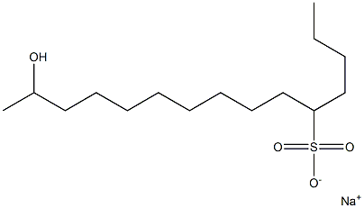 14-Hydroxypentadecane-5-sulfonic acid sodium salt Struktur