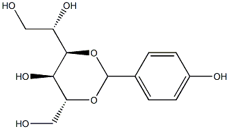 3-O,5-O-(4-Hydroxybenzylidene)-D-glucitol Struktur