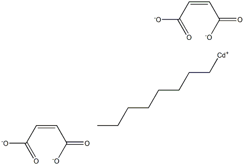 Bis(maleic acid 1-octyl)cadmium salt Struktur