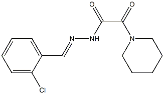 N'-(2-Chlorobenzylidene)piperidinocarbonylformhydrazide Struktur