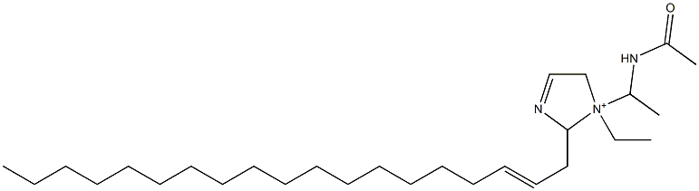 1-[1-(Acetylamino)ethyl]-1-ethyl-2-(2-nonadecenyl)-3-imidazoline-1-ium Struktur