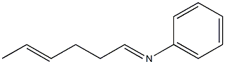 N-(4-Hexen-1-ylidene)aniline Struktur