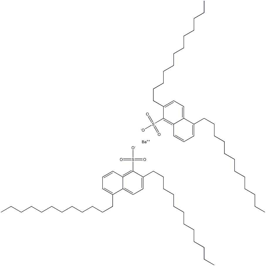 Bis(2,5-didodecyl-1-naphthalenesulfonic acid)barium salt Struktur