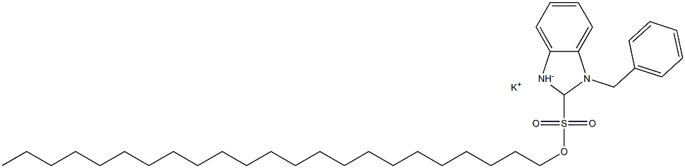 1-Benzyl-2,3-dihydro-2-tricosyl-1H-benzimidazole-2-sulfonic acid potassium salt Struktur