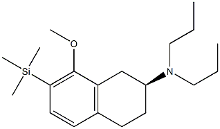 N,N-Dipropyl-[(2S)-[7-(trimethylsilyl)-8-methoxy-1,2,3,4-tetrahydronaphthalen]-2-yl]amine Struktur