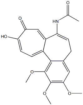 7-Acetylamino-10-hydroxy-1,2,3-trimethoxybenzo[a]heptalen-9(5H)-one Struktur