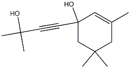 1-(3-Hydroxy-3-methyl-1-butynyl)-3,5,5-trimethyl-2-cyclohexen-1-ol Struktur