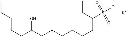 10-Hydroxypentadecane-3-sulfonic acid potassium salt Struktur