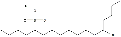 13-Hydroxyheptadecane-5-sulfonic acid potassium salt Struktur