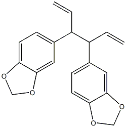 5,5'-(1,5-Hexadiene-3,4-diyl)bis(1,3-benzodioxole) Struktur