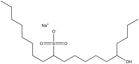 15-Hydroxynonadecane-9-sulfonic acid sodium salt Struktur