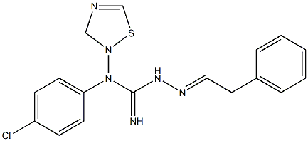 Dihydro-N-[(imino)[2-(2-phenylethylidene)hydrazino]methyl]-N-(4-chlorophenyl)-1,2,4-thiadiazol-2(3H)-amine Struktur