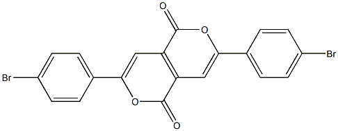 3,7-Bis(4-bromophenyl)pyrano[4,3-c]pyran-1,5-dione Struktur