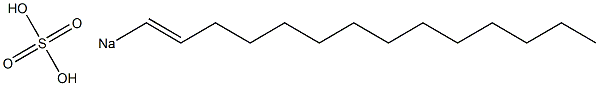 Sulfuric acid 1-tetradecenyl=sodium salt Struktur