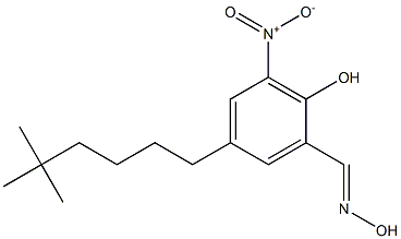 4-(5,5-Dimethylhexyl)-6-nitro-2-(hydroxyiminomethyl)phenol Struktur