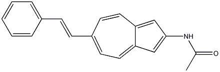 2-(Acetylamino)-6-(2-phenylethenyl)azulene Struktur