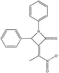 1-Phenyl-3-(1-nitroethylidene)-4-phenylazetidin-2-one Struktur