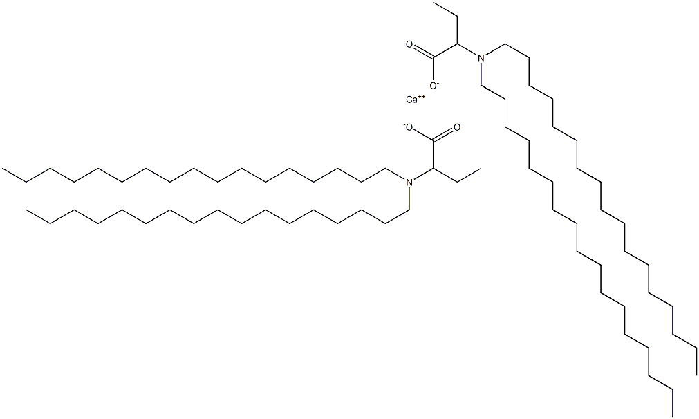 Bis[2-(diheptadecylamino)butyric acid]calcium salt Struktur