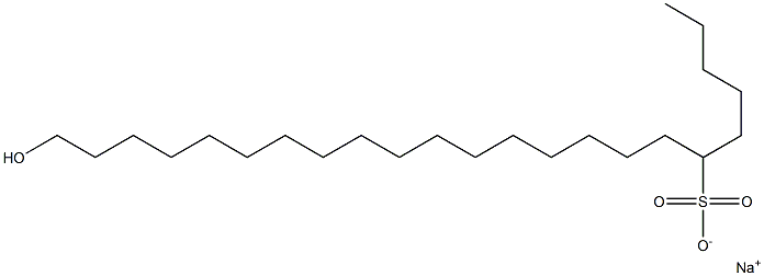 23-Hydroxytricosane-6-sulfonic acid sodium salt Struktur