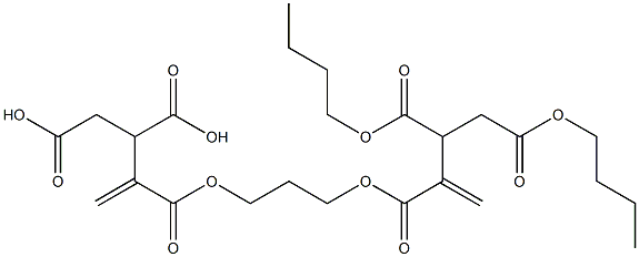 3,3'-[1,3-Propanediylbis(oxycarbonyl)]bis(3-butene-1,2-dicarboxylic acid dibutyl) ester Struktur