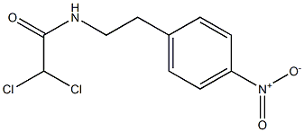 2,2-Dichloro-N-[2-(4-nitrophenyl)ethyl]acetamide Struktur