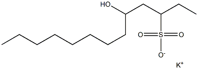 5-Hydroxytridecane-3-sulfonic acid potassium salt Struktur