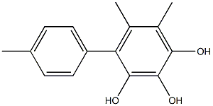 4-(4-Methylphenyl)-5,6-dimethylbenzene-1,2,3-triol Struktur