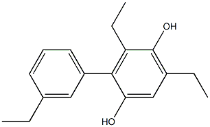 3,5-Diethyl-2-(3-ethylphenyl)benzene-1,4-diol Struktur