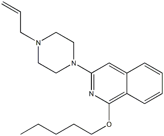 3-(4-Allylpiperazino)-1-(pentyloxy)isoquinoline Struktur