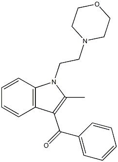 3-(Benzoyl)-2-methyl-1-[2-morpholinoethyl]-1H-indole Struktur