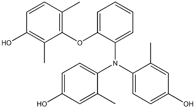 N,N-Bis(4-hydroxy-2-methylphenyl)-2-(3-hydroxy-2,6-dimethylphenoxy)benzenamine Struktur