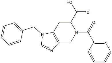 1-Benzyl-4,5,6,7-tetrahydro-5-benzoyl-1H-imidazo[4,5-c]pyridine-6-carboxylic acid Struktur