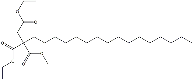 3,3-Bis(ethoxycarbonyl)nonadecanoic acid ethyl ester Struktur